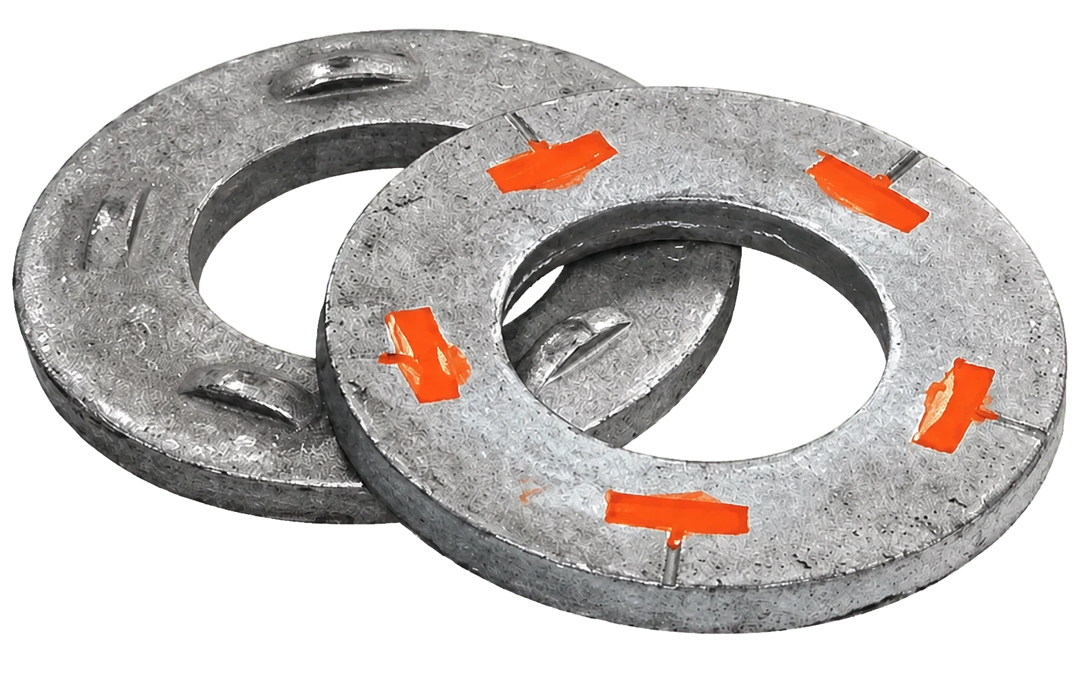 Set of DTI washers with Squirter silicone indicator for preload inspection