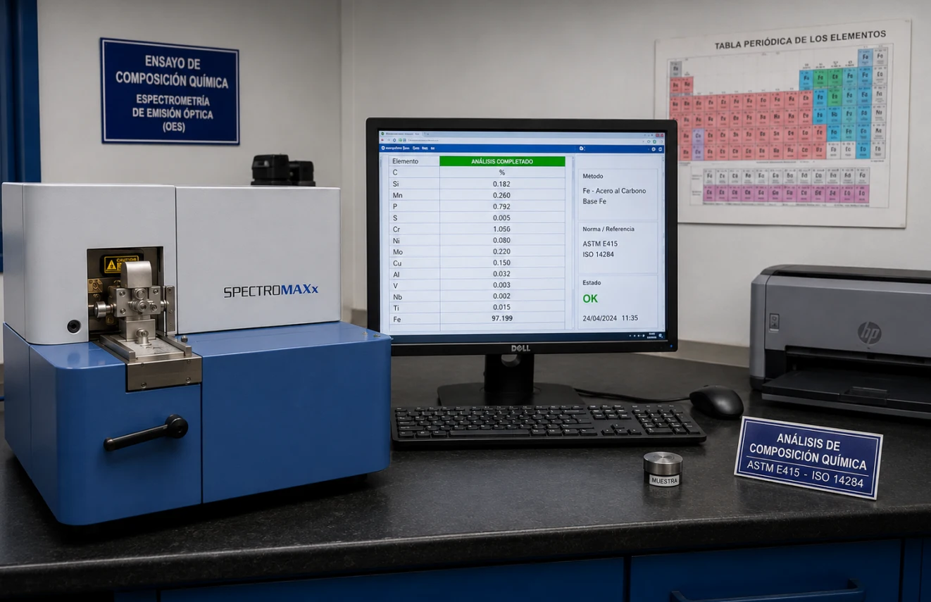 Chemical composition in the materials testing laboratory