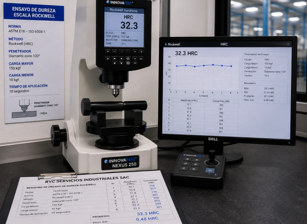 Hardness testing in the materials testing laboratory